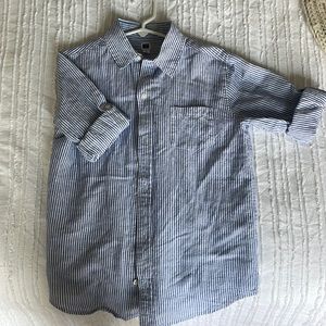 Brand New Blue and White Stripped Linen Shirt